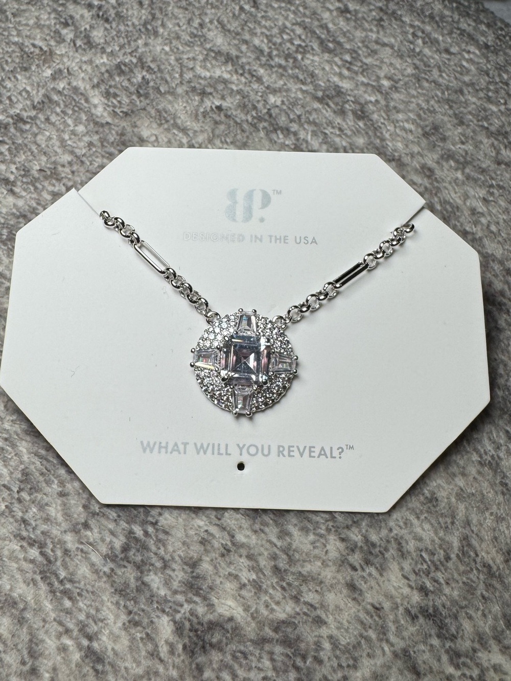 Gorgeous diamond cubic zirconia necklace